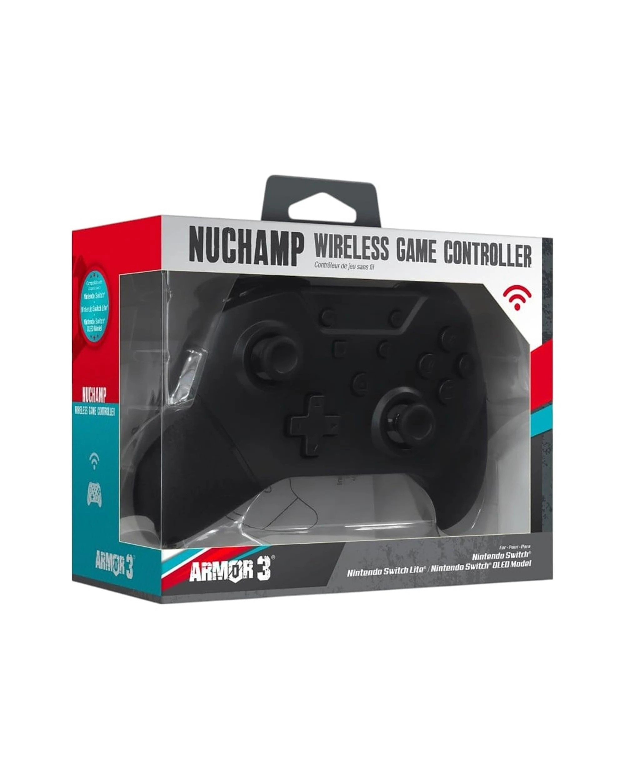 1 Armor 3 Nuchamp Wireless Game Controller for Nintendo Switch - Black, 1 of 6