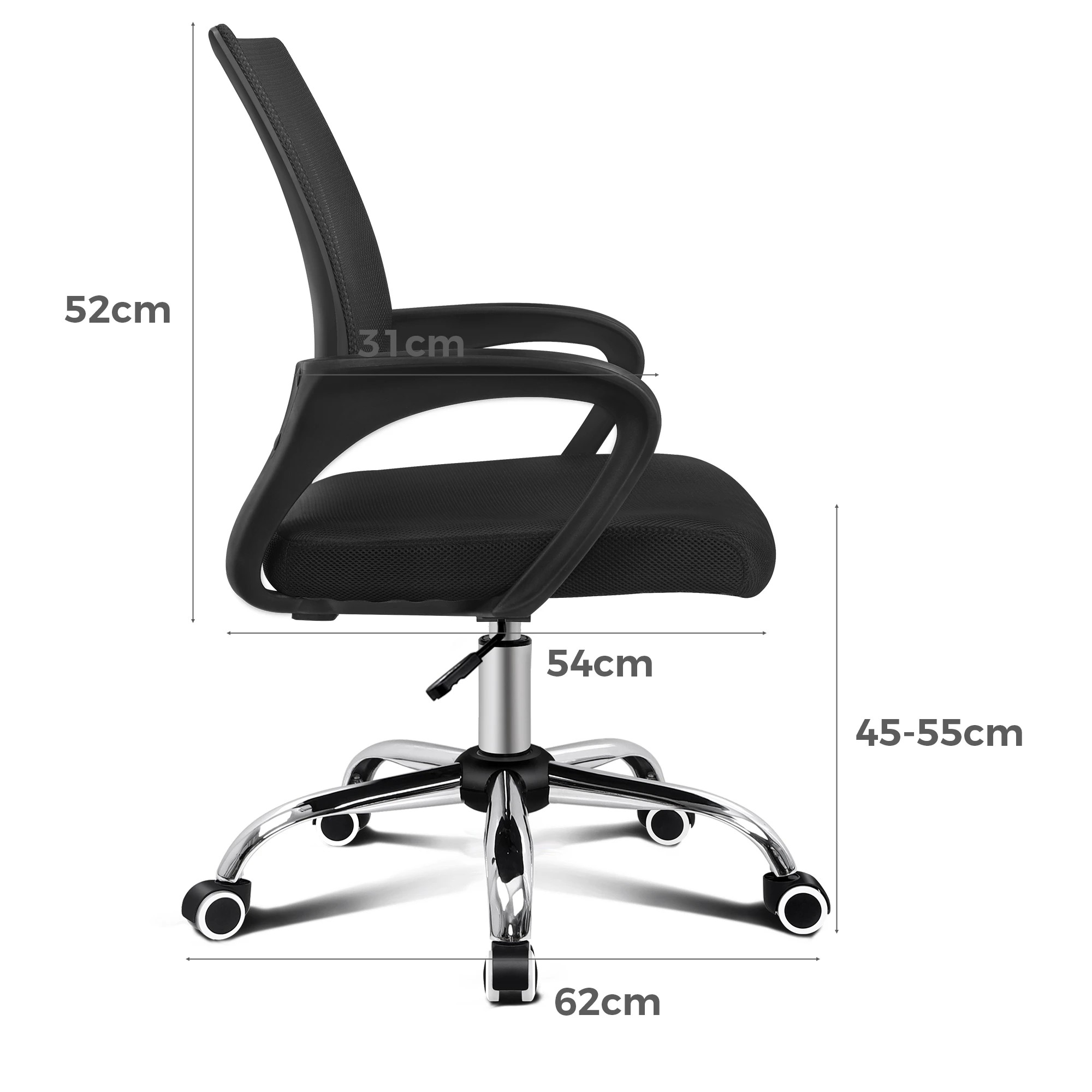 9 Alfordson Office Chair Mesh Executive Seat Gaming Computer Racing Work - Black, 9 of 10