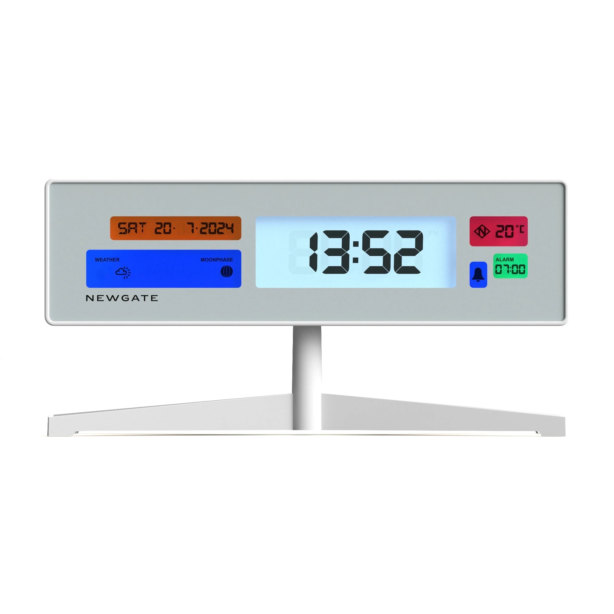 1 Newgate Supergenius Lcd Alarm Clock - White, 1 of 1