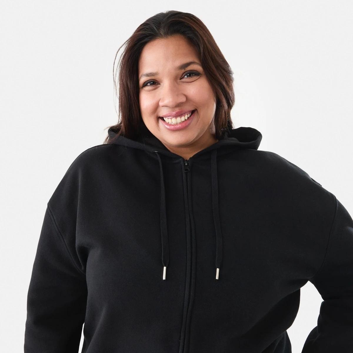 5 Curve Long Sleeve Zip Through Hoodie Black, 5 of 8