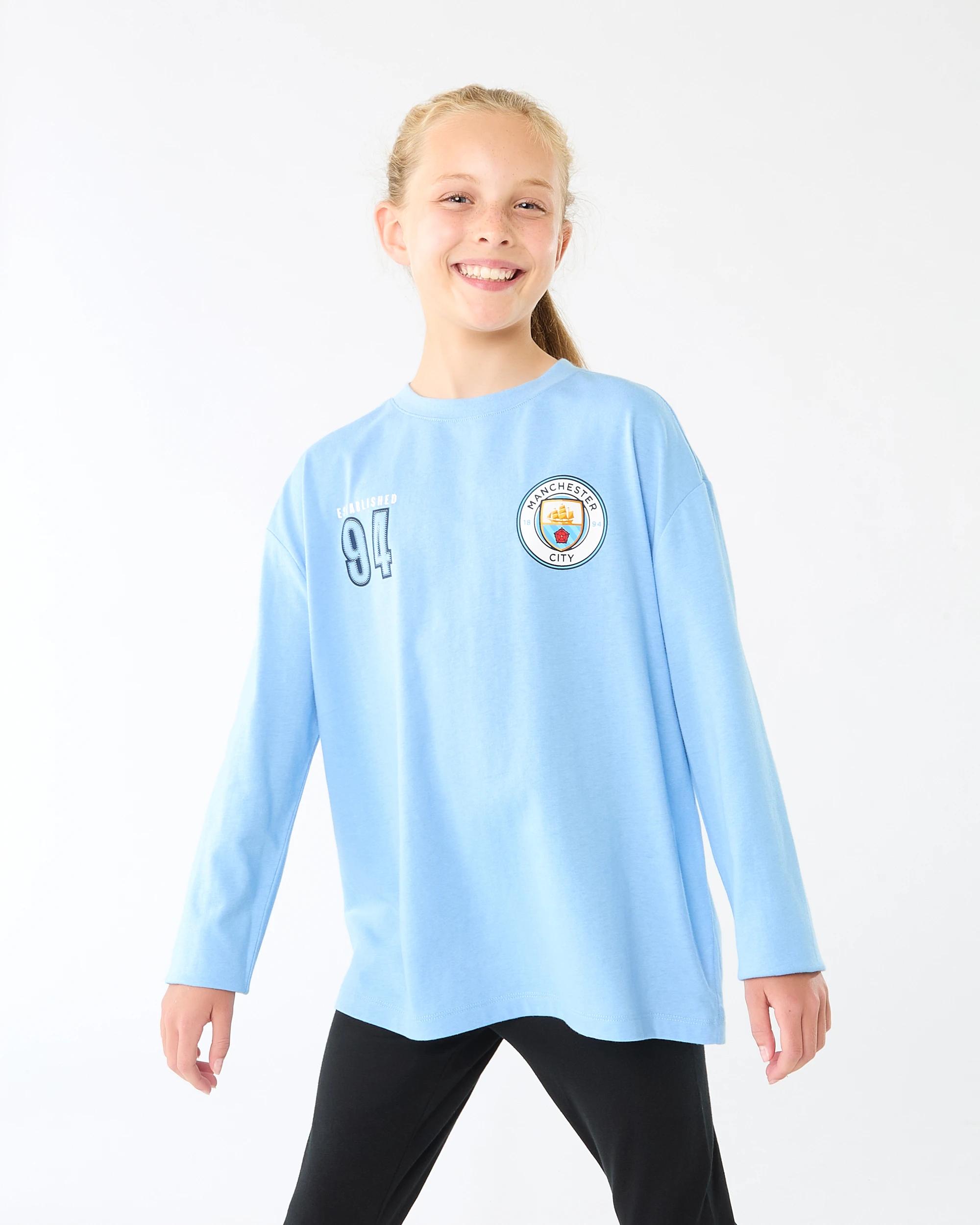 1 Official EPL Kids Long Sleeve T-shirt Man City, 1 of 8