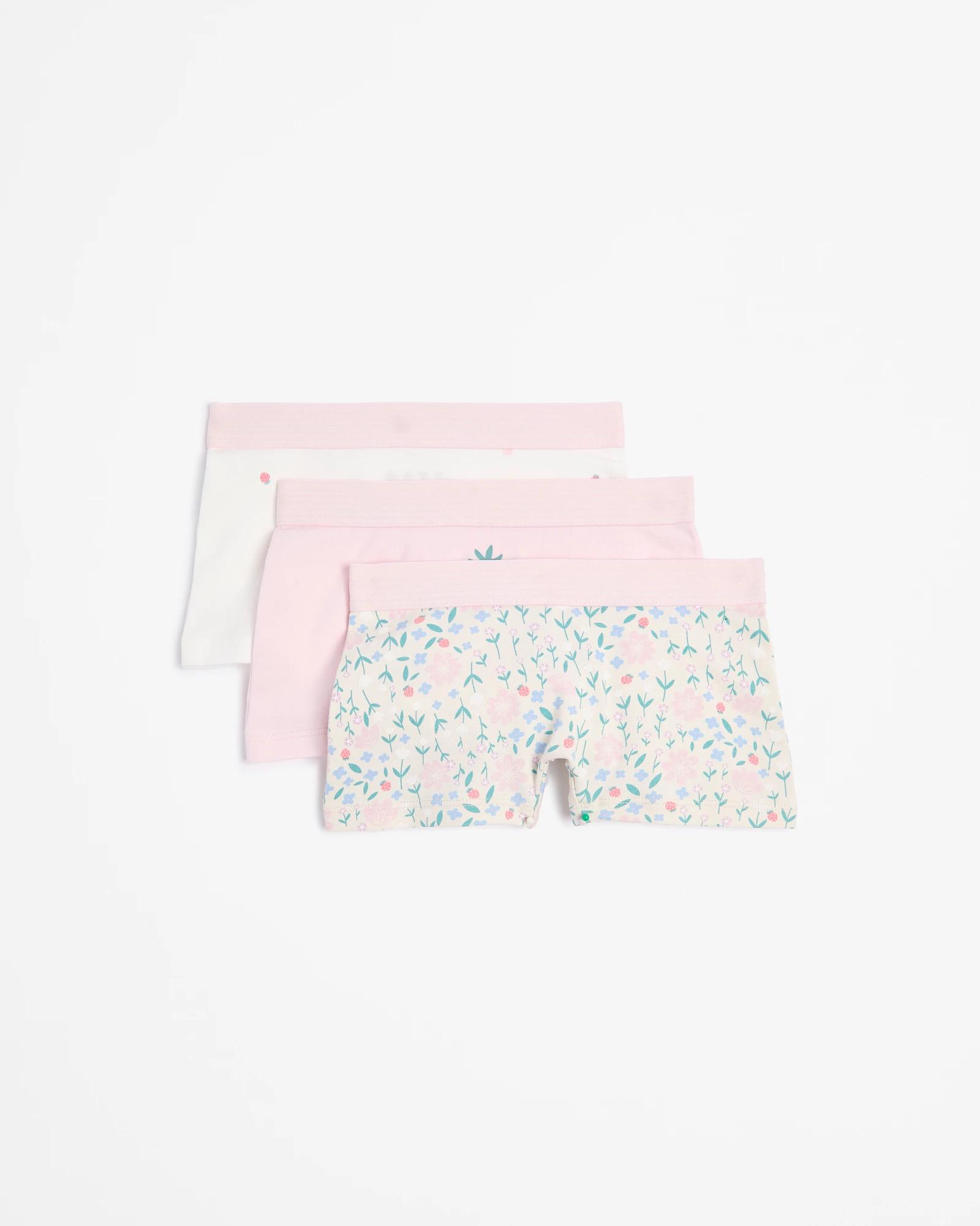 1 Younger Kids Girls Shortie 3 Pack - Maxx DITSY FLORAL/PINK, 1 of 1