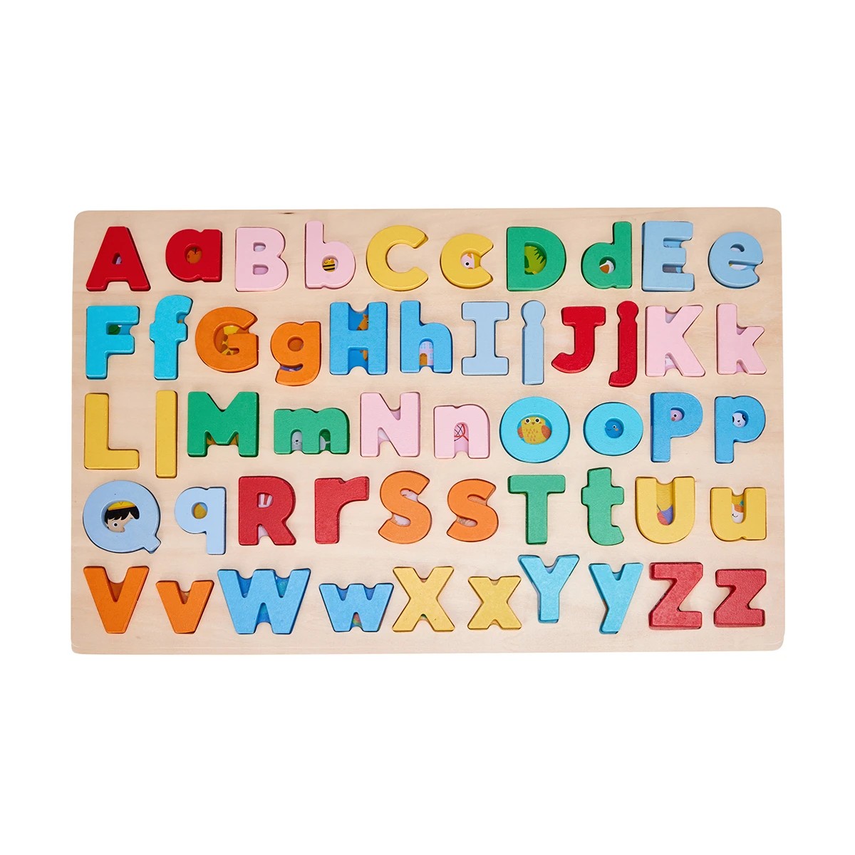 1 Wooden Lower and Uppercase Puzzle, 1 of 5
