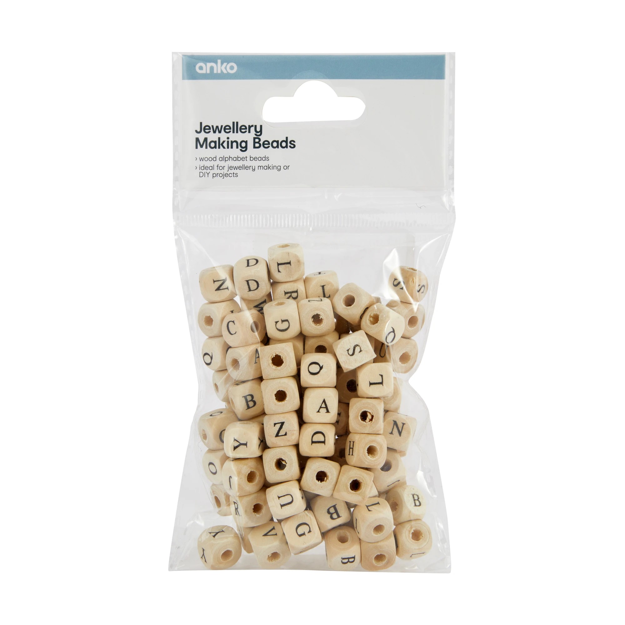 1 Jewellery Making Beads - Wood Alphabet, 1 of 2