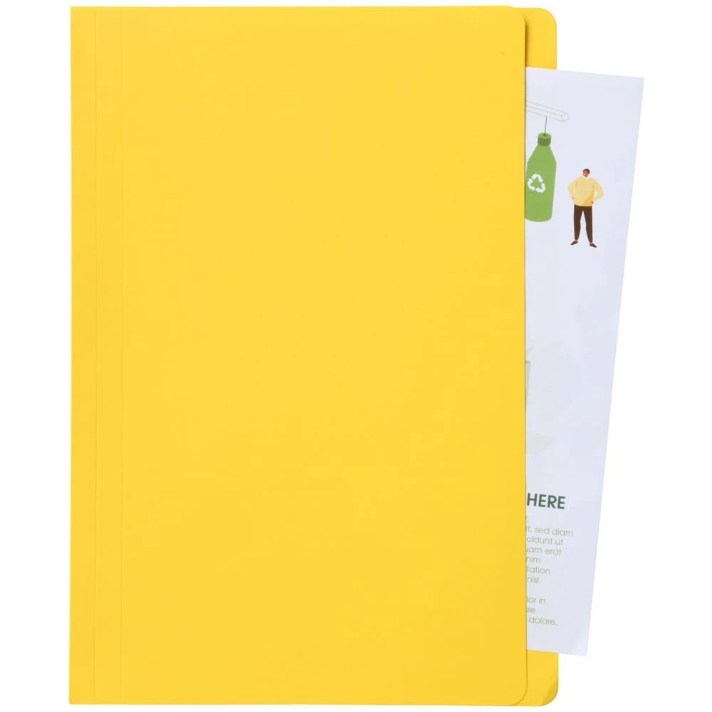 3 J.Burrows Foolscap Manila Folder Yellow 100 Pack, 3 of 4