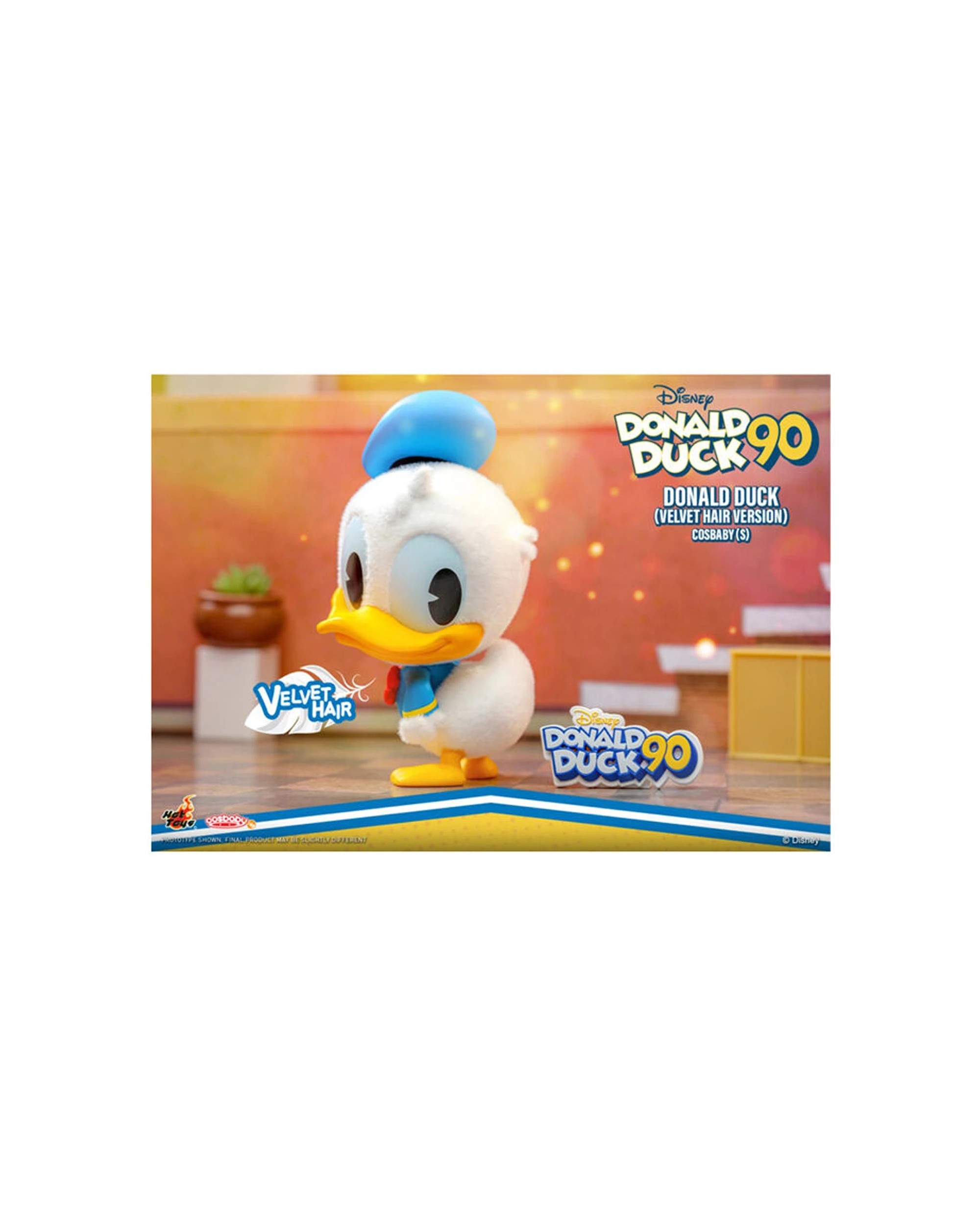 2 Donald Duck Action Figure Velvet Hair 90th Anniv Cosbaby 13cm Collectible, 2 of 3