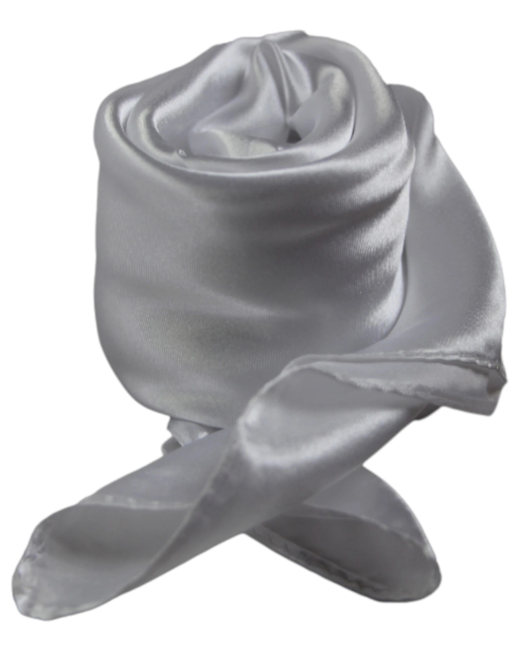 2 Zasel Womens Silk Feel Plain Soft Neck Scarf - White - White, 2 of 4