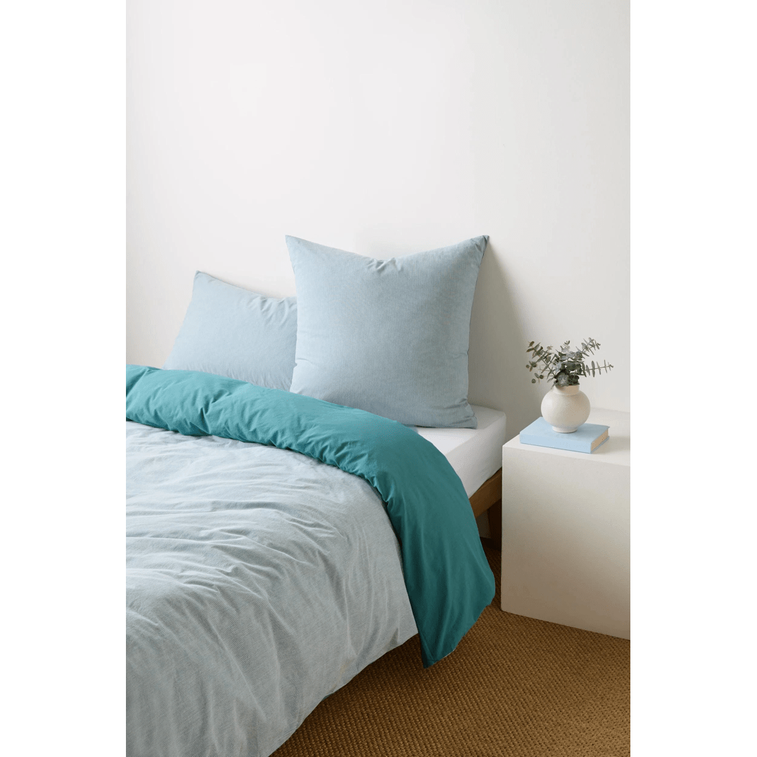 2 Arlo Cotton Stonewash European Pillowcase - Green, 2 of 2