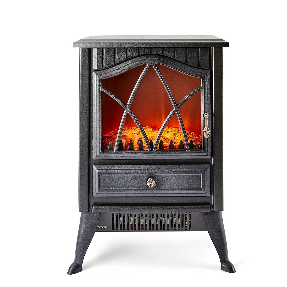 2 Flame Effect Fireplace Heater - Black, 2 of 9