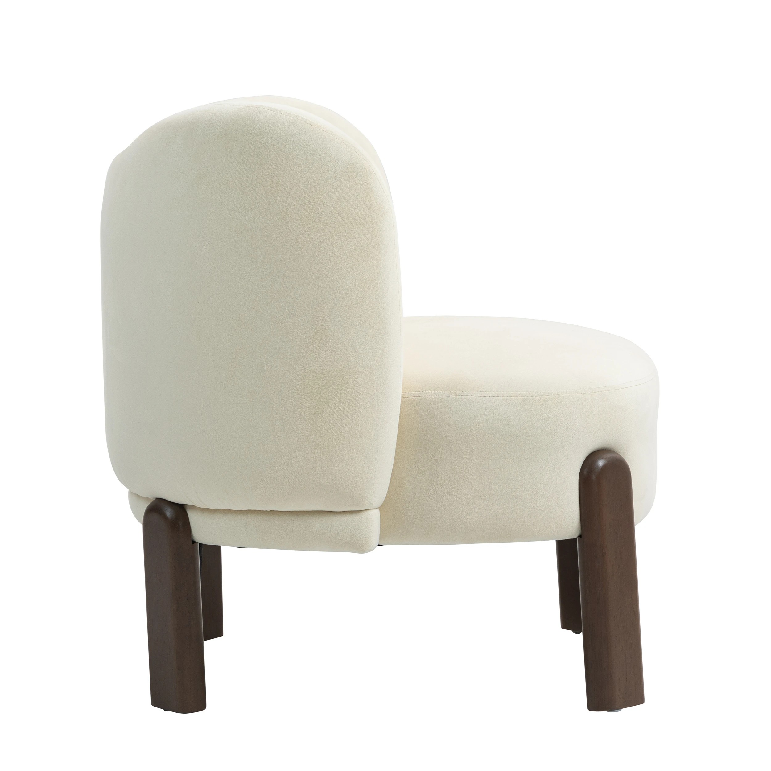 7 IHOMDEC Velvet Accent Chair - Beige - Beige, 7 of 10