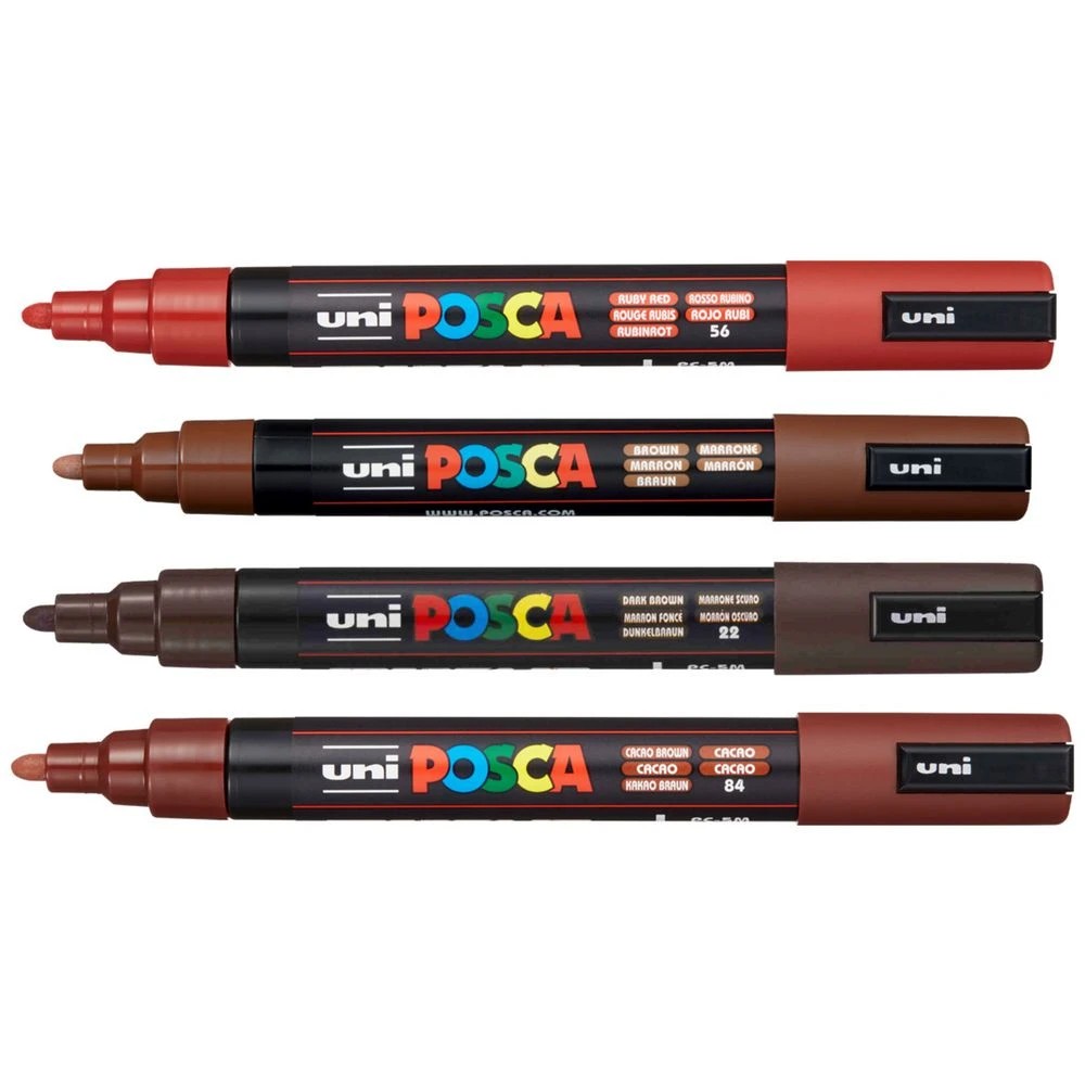 2 Posca PC-5M Paint Marker Brown 4 Pack, 2 of 10