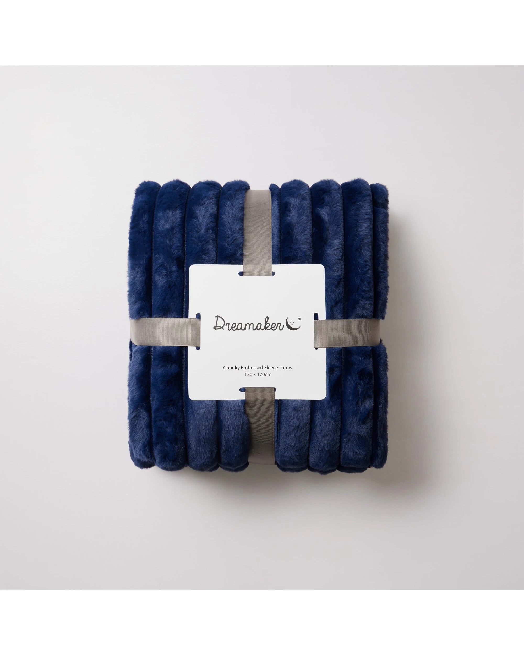 4 Dreamaker Chunky Embossed Fleece Throw 130x170cm - Midnight Blue, 4 of 5