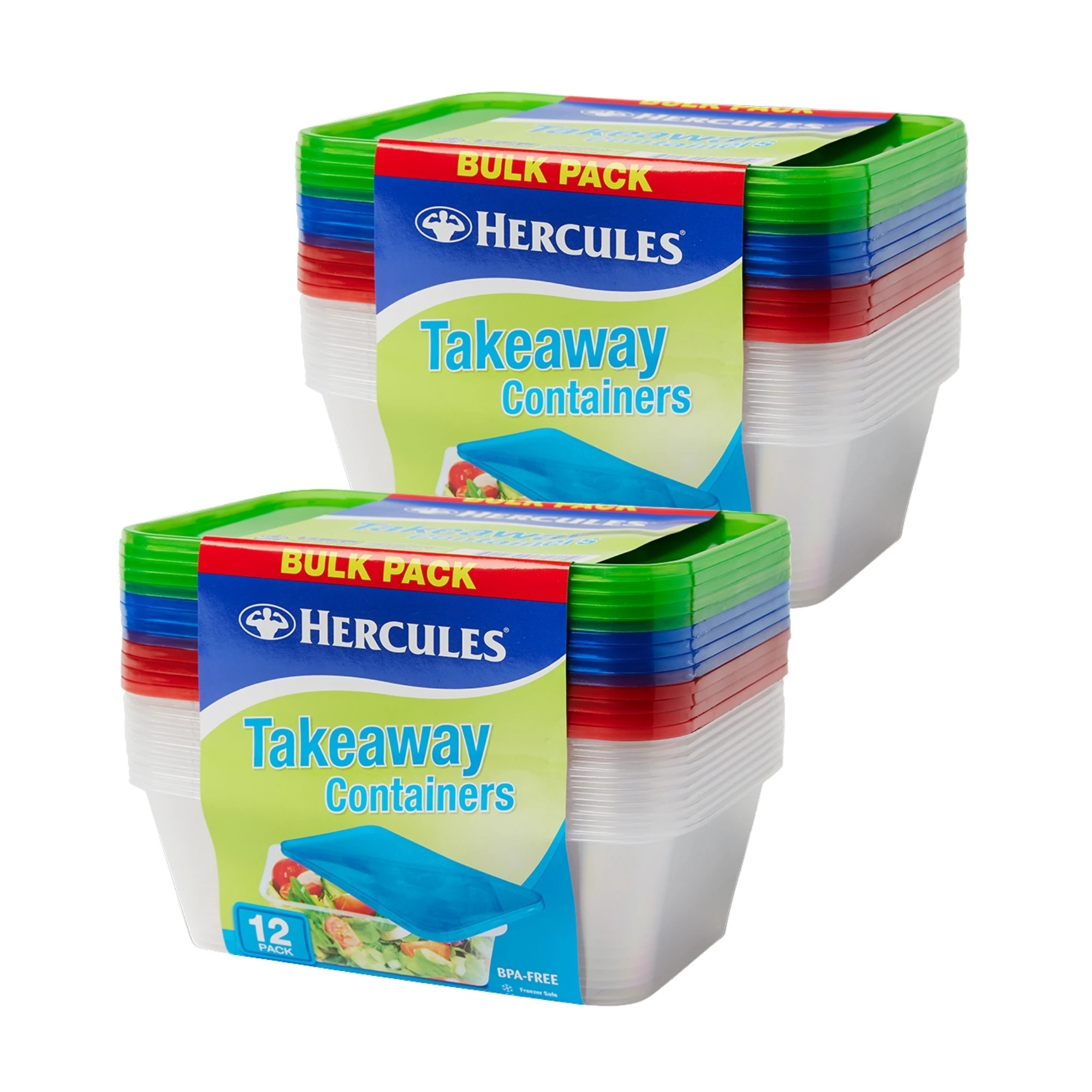 1 Hercules Takeaway Food Containers 12pk x 750ml x2, 1 of 1