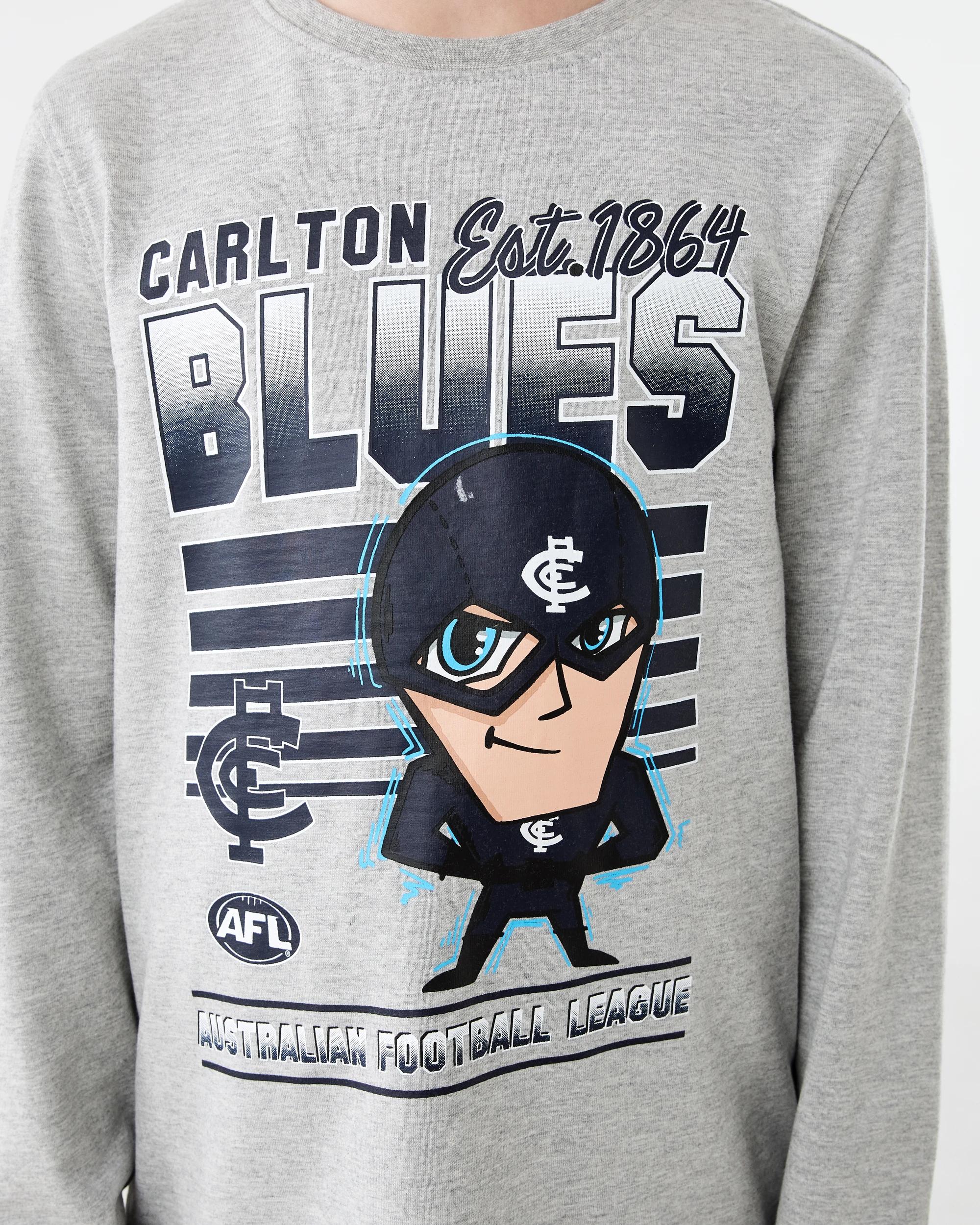 4 Official AFL Kids Pyjama Set Carlton, 4 of 6