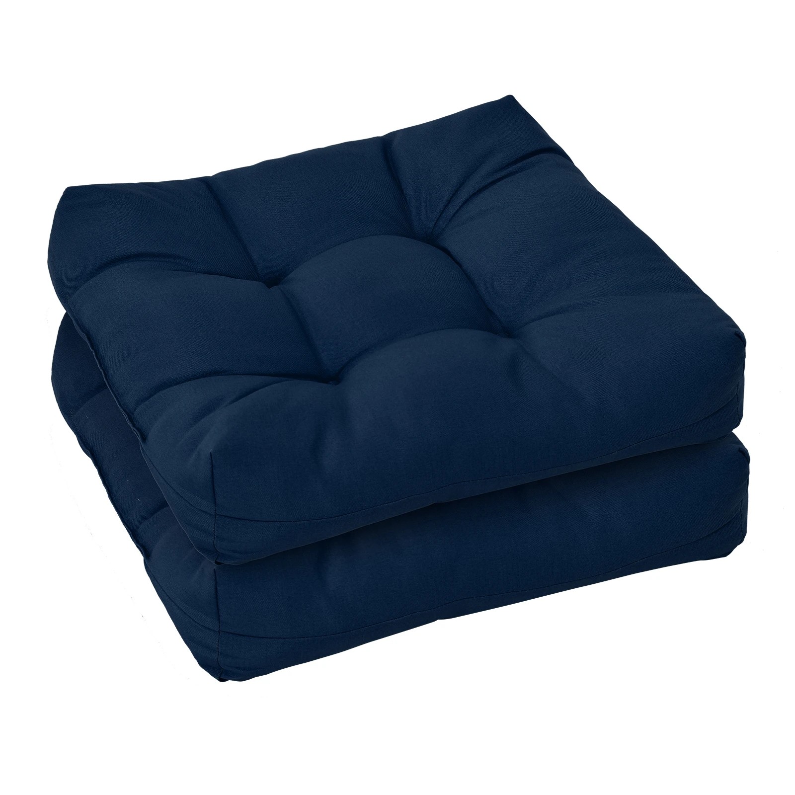 1 Costway 2x Patio Chair Cushion Outdoor Seat Pad Indoor/Outdoor 53x53cm - Blue, 1 of 3
