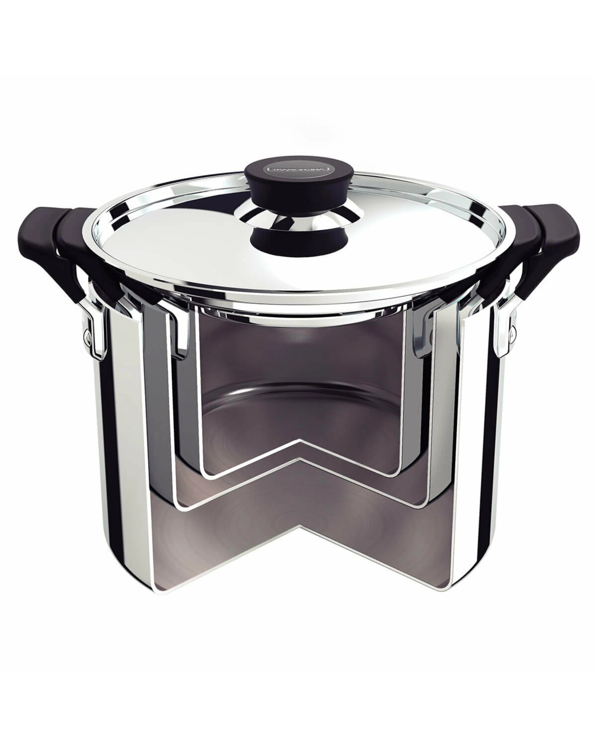 5 Tramontina Grano Compact 3 Piece Try-Ply Stainless Steel Cookware set with Silicone handles, 5 of 5