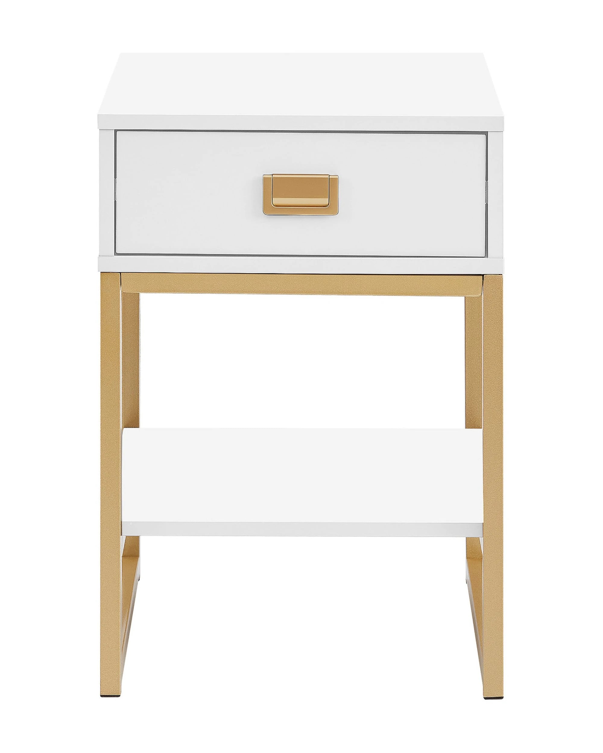 4 Sarantino Alessia Bedside Table Side Drawer Nightstand - White, 4 of 5
