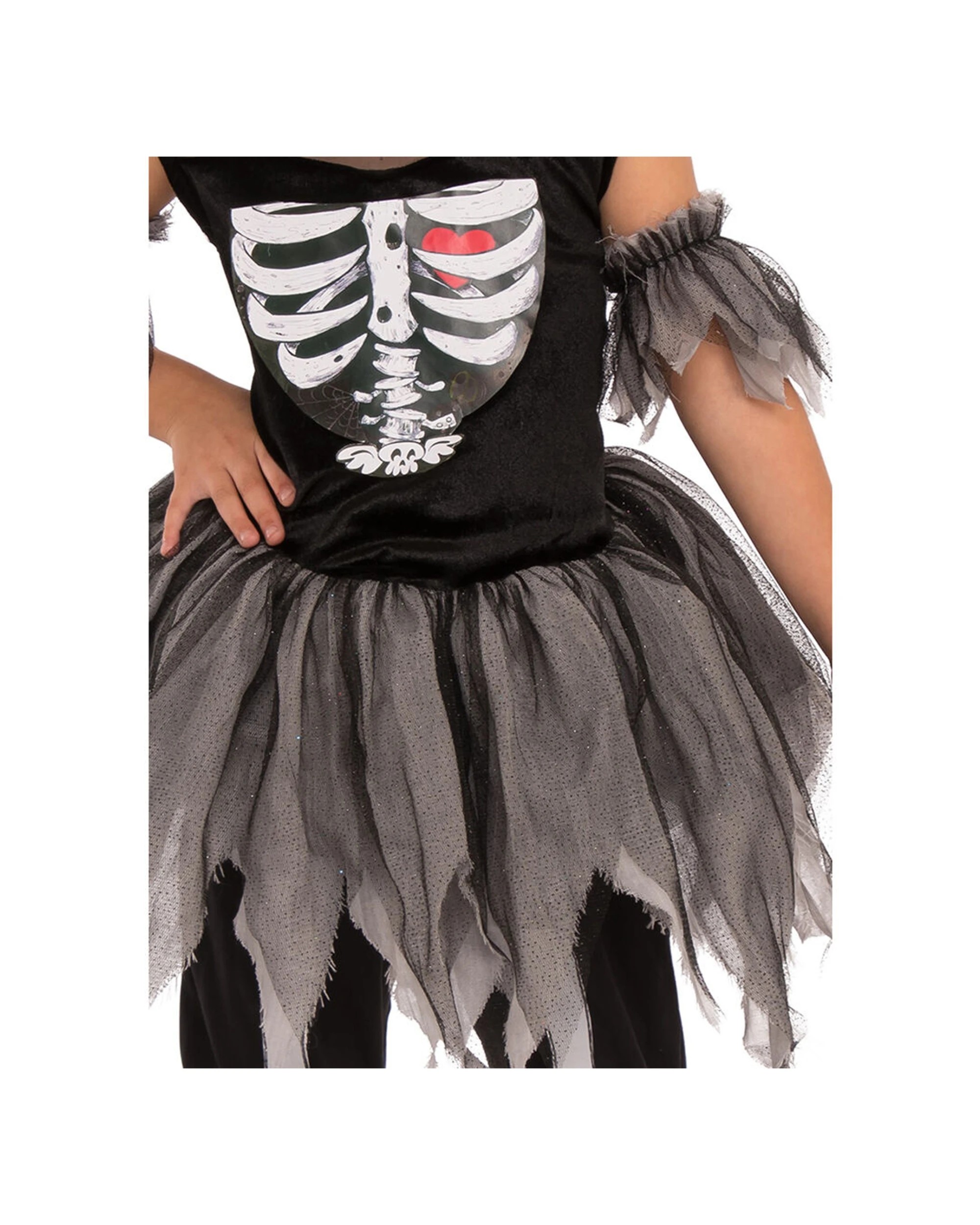 3 Rubies Skelerina Girls Ballerina Dress Up Costume Size S - Black, 3 of 3