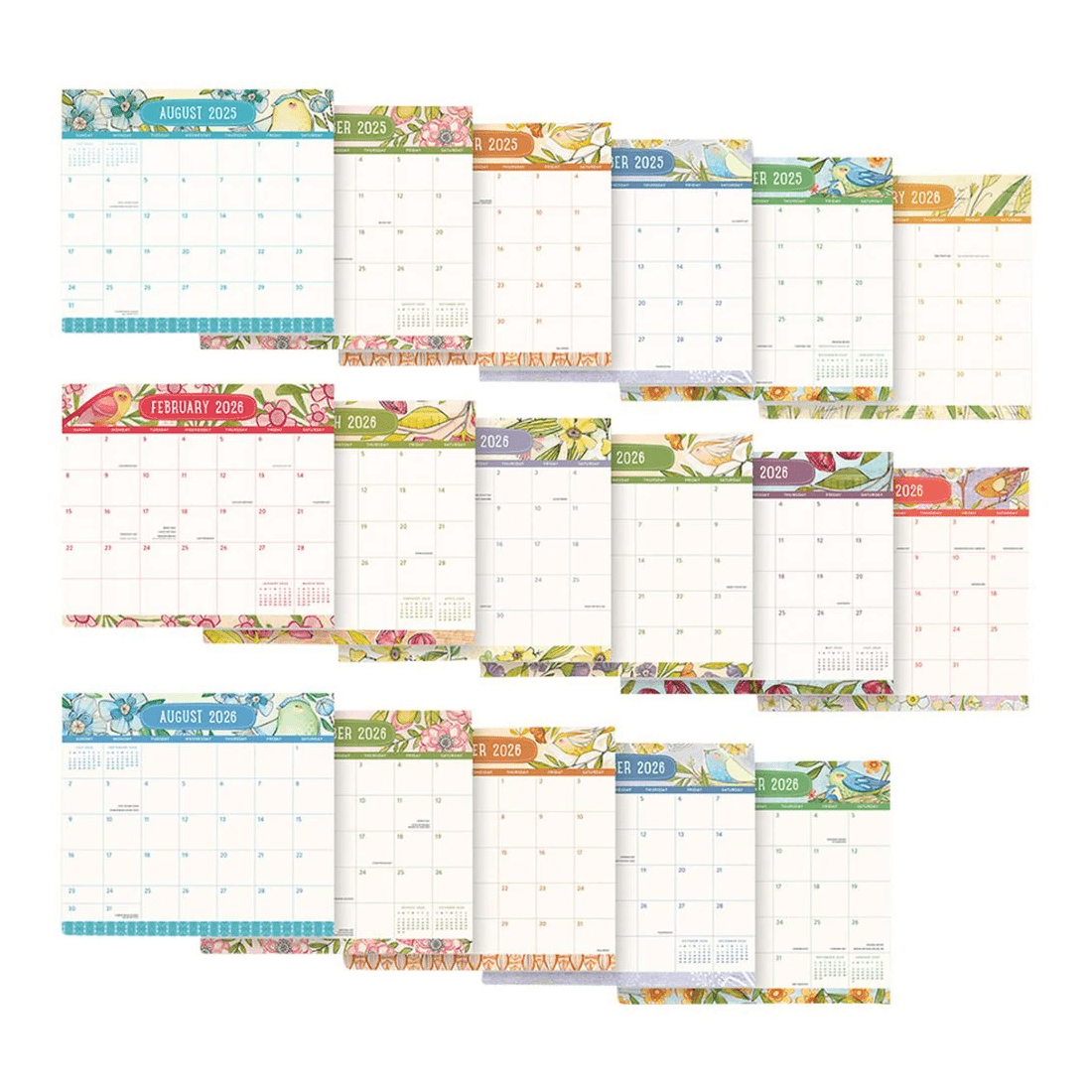 4 Orange Circle Magnetic Monthly Pad Colour Block 2026, 4 of 6