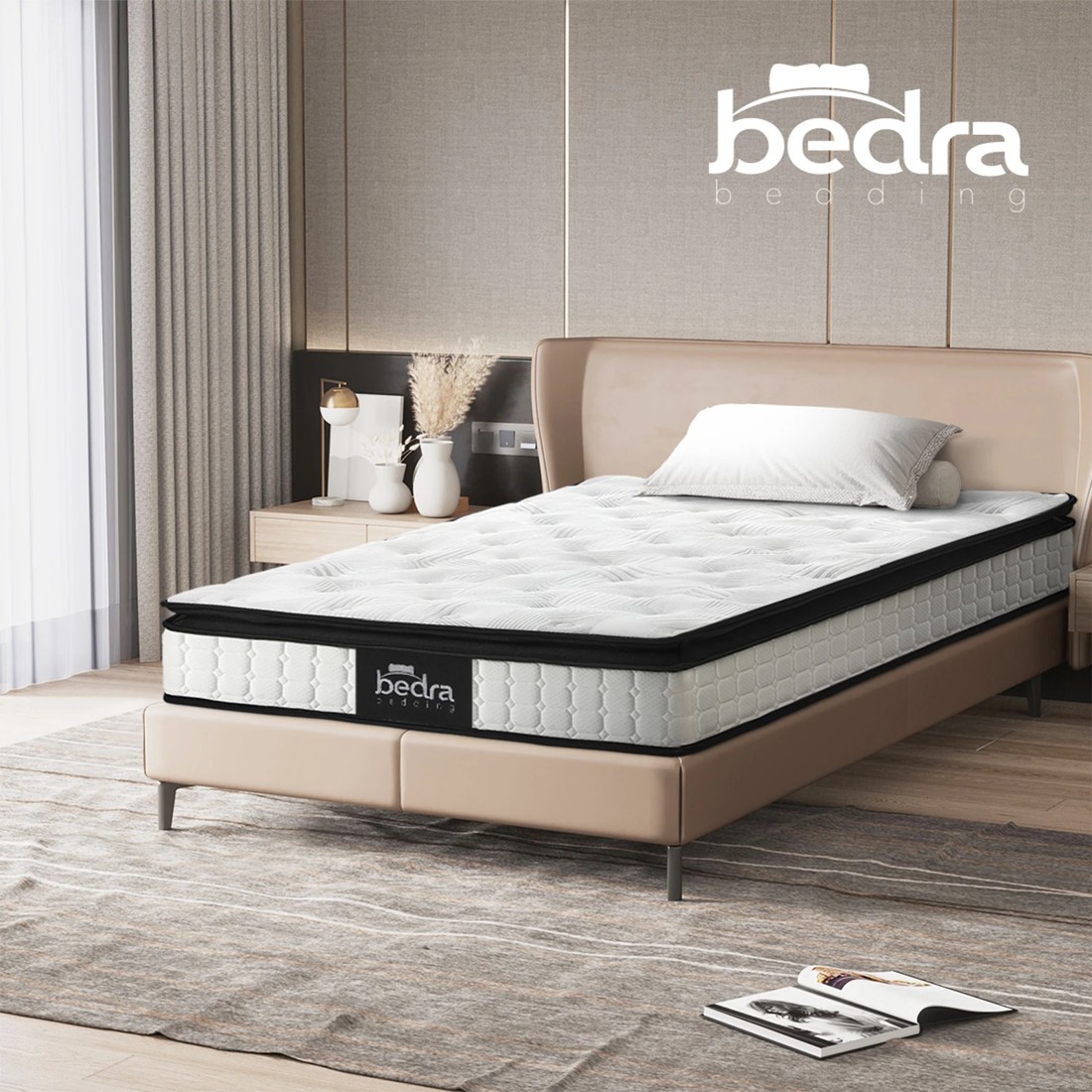 9 Bedra Bedding 22cm Single Mattress Cool Gel Foam Bonnell Spring With Pillow
 - Multi, 9 of 10