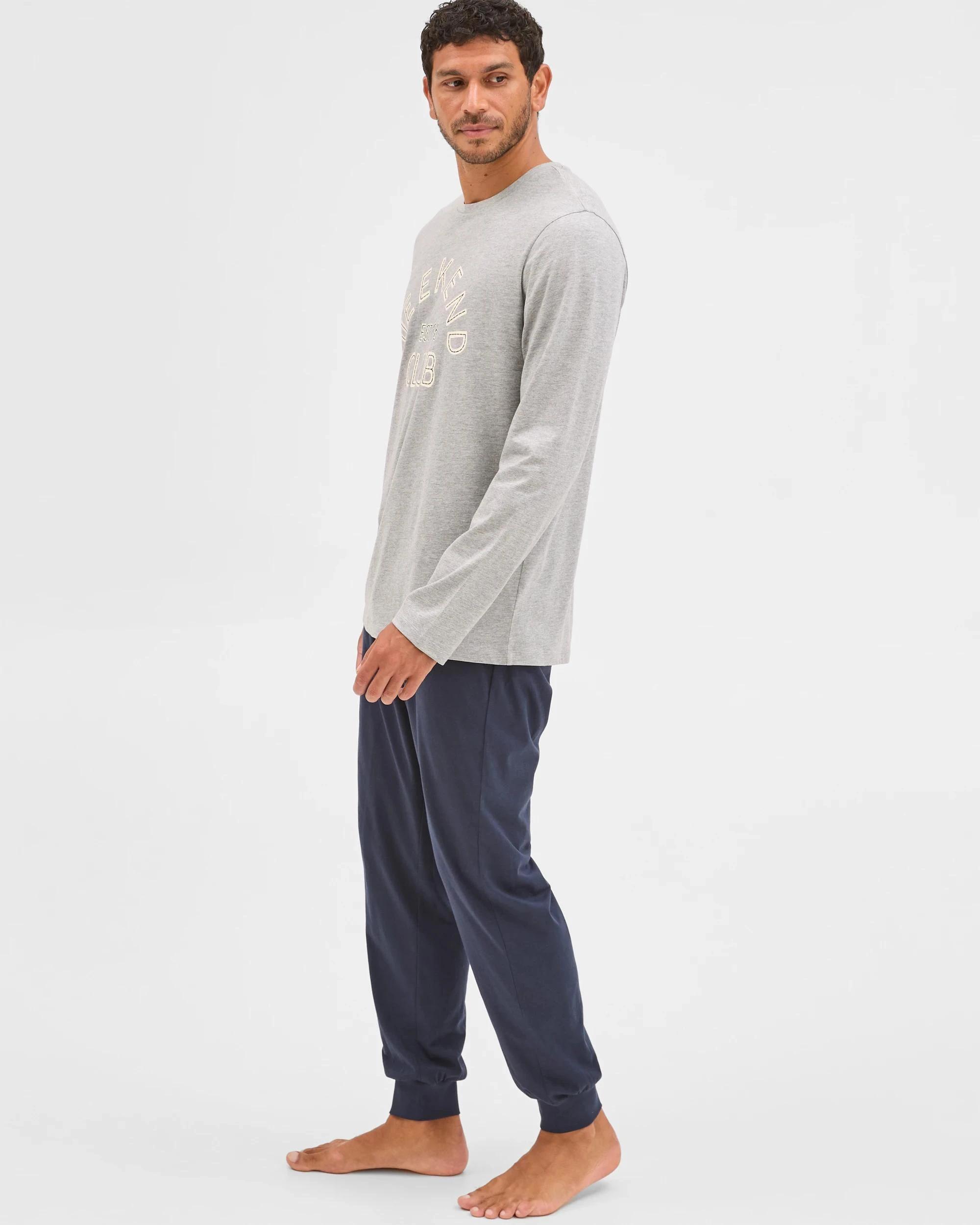 5 Maxx Australian Cotton Blend Knit Pyjama Set GREY MARLE, 5 of 7