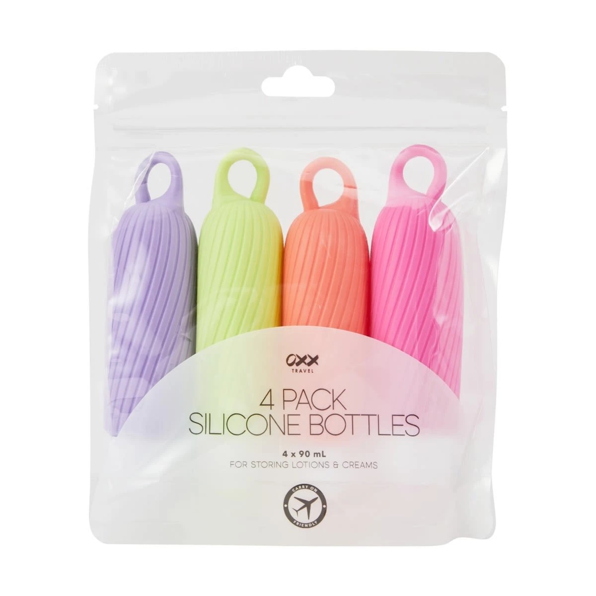 1 OXX Travel 4 Pack Silicone Bottles, 1 of 4