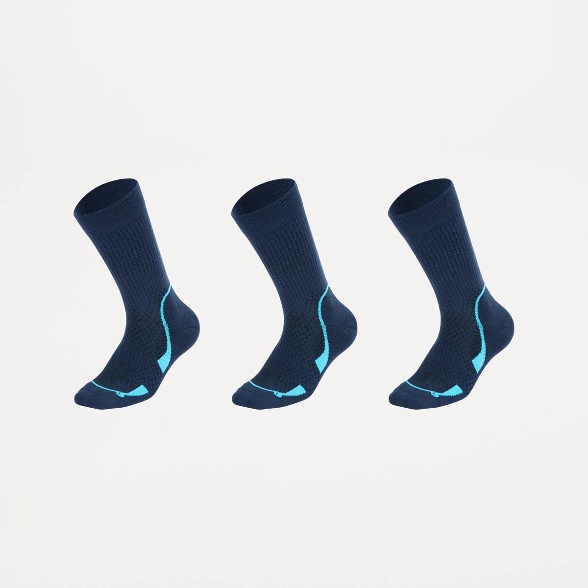 1 3 Pack Compression Crew Socks COMP NAVY, 1 of 3