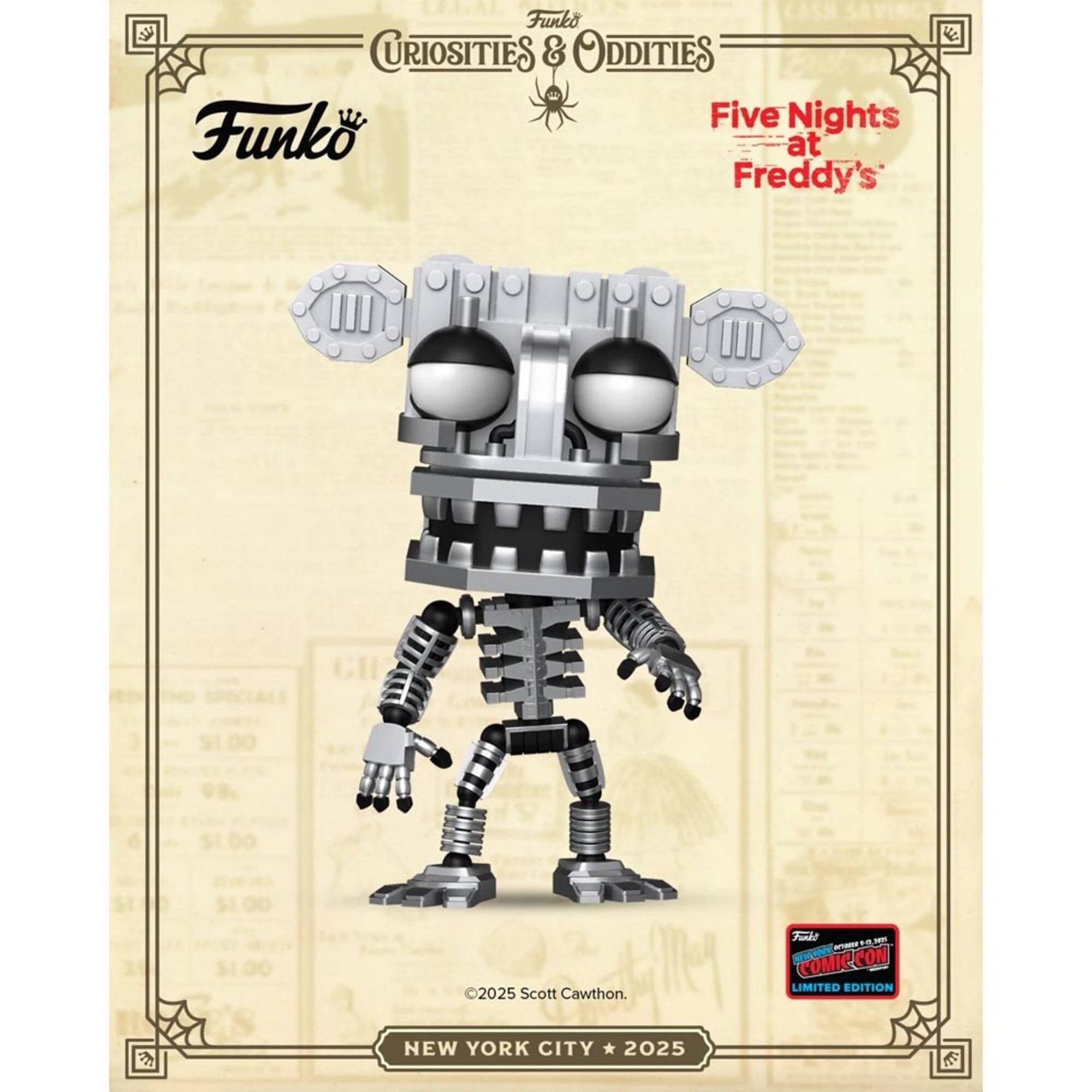 3 Five Nights at Freddy's - Endo-02 NYCC 2025 Pop! Vinyl Figure, 3 of 3