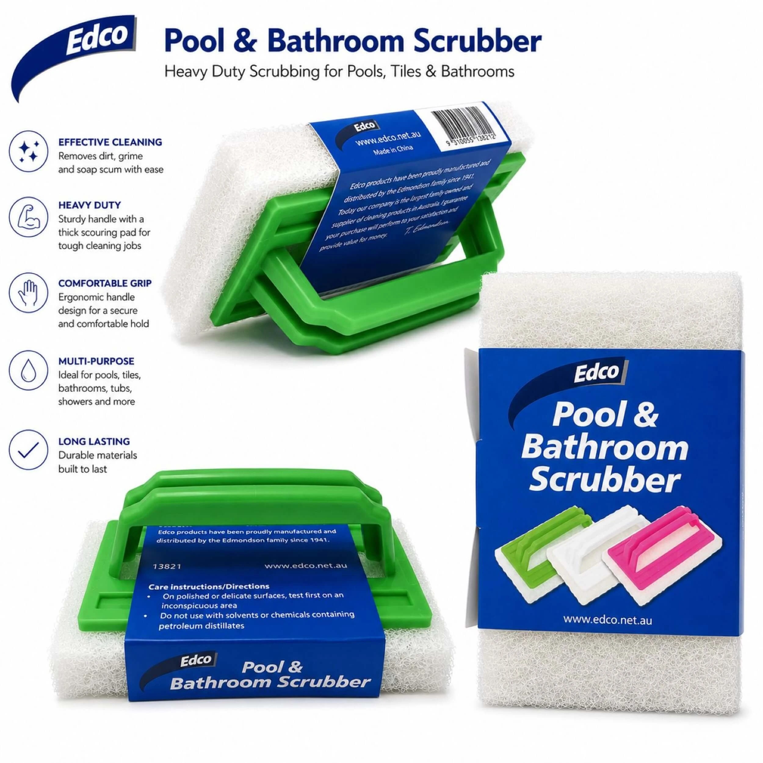 3 Edco Bathroom And Pool Scrubber For Bathrooms Pools And Outdoor Surfaces, 3 of 4