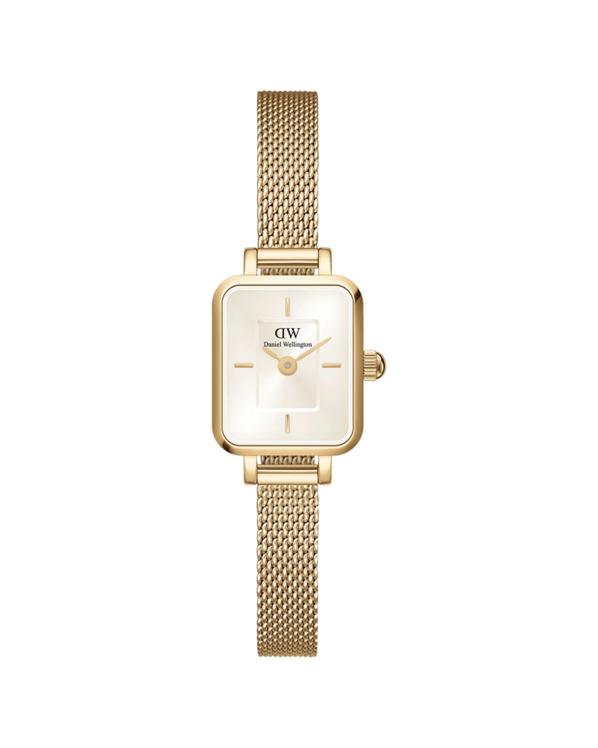1 Daniel Wellington Quadro Mini Evergold Gold Stainless Steel Champagne Dial Watch, 1 of 5