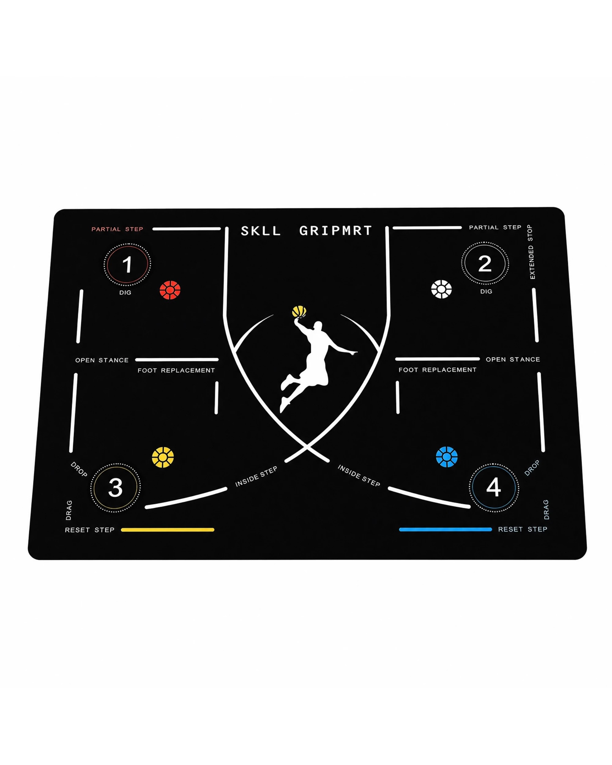 2 Advwin Portable Basketball Footwork Training Mat Set - Black, 2 of 5
