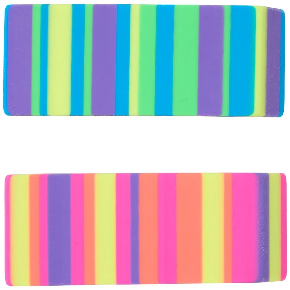 2 Studymate Stripe Erasers 2 Pack, 2 of 2