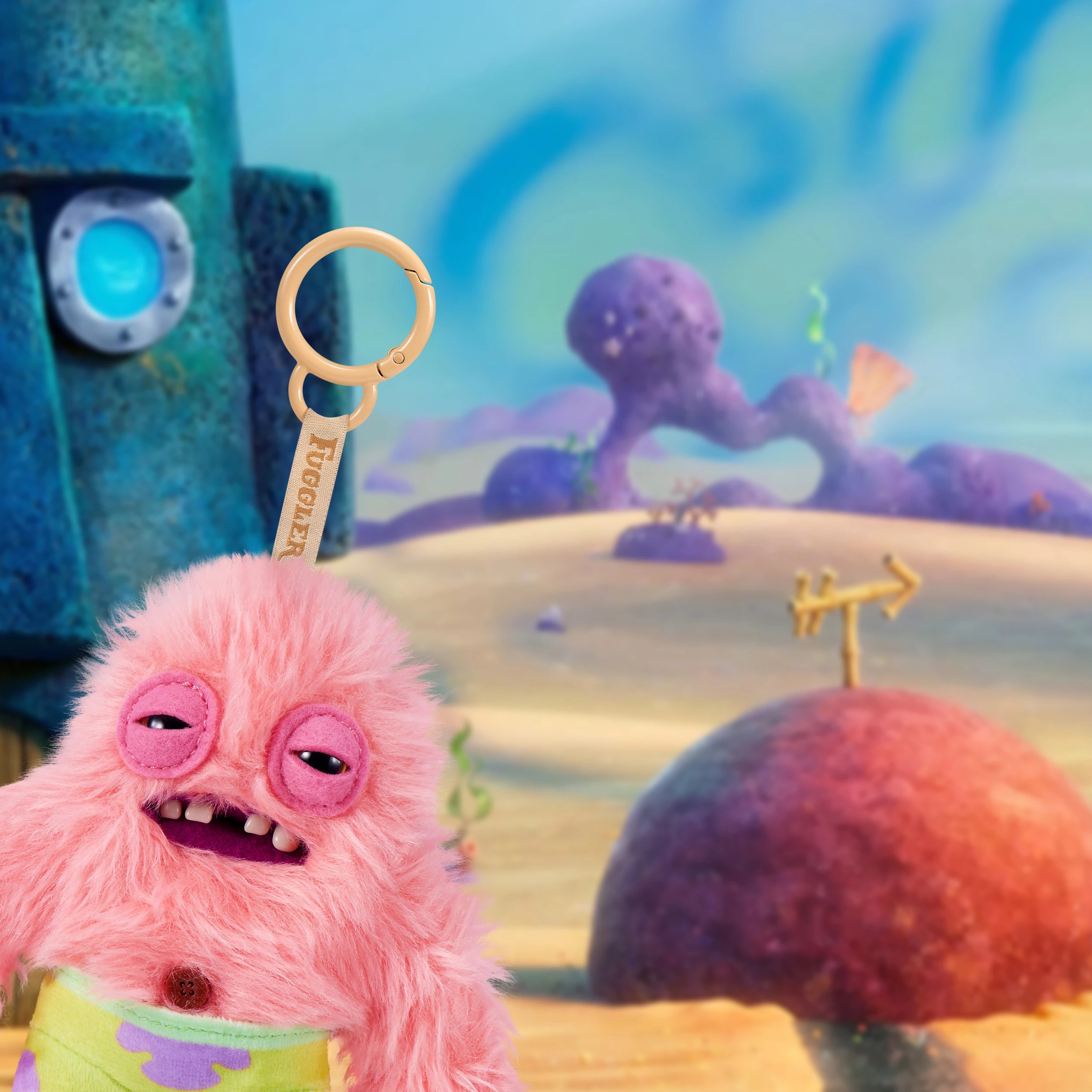 3 Fuggler SpongeBob Keyring - Assorted, 3 of 6