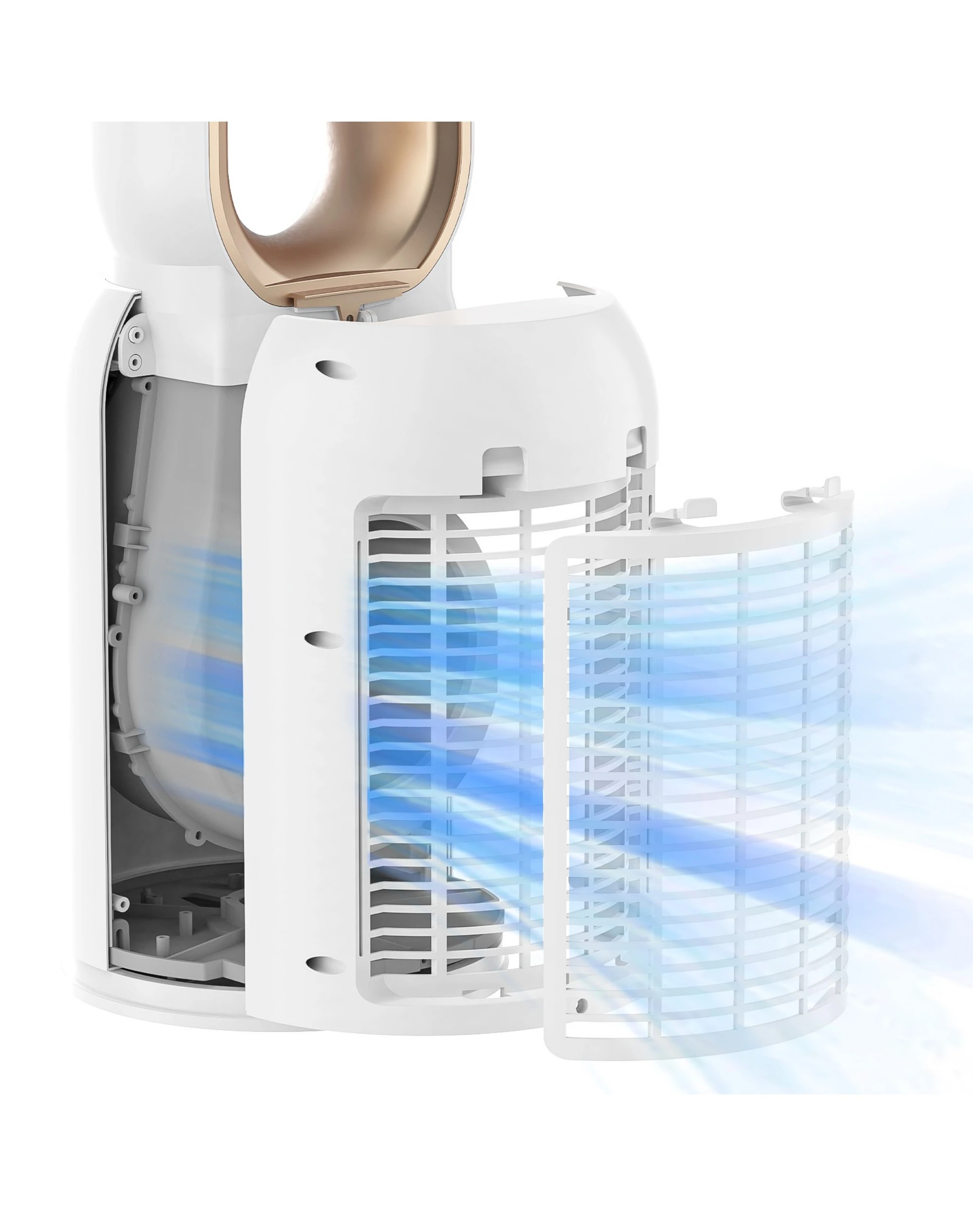 2 Advwin Bladeless Tower Fan,Touch Screen, 26 ft/s Air Circulator Fan [New Model 20% Air Flow Up], 2 of 8