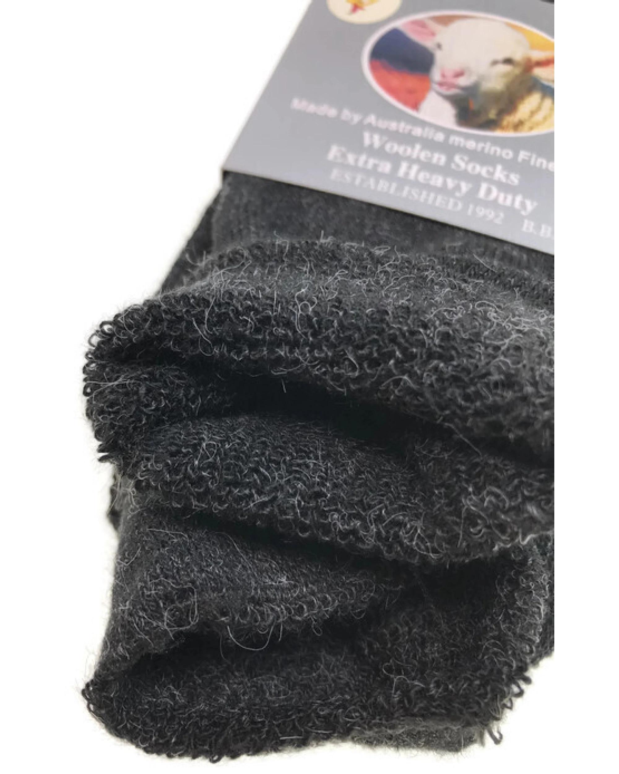 4 BR Home 1 Pair Merino Wool Blend Work Socks in Navy 7-11 , 4 of 4