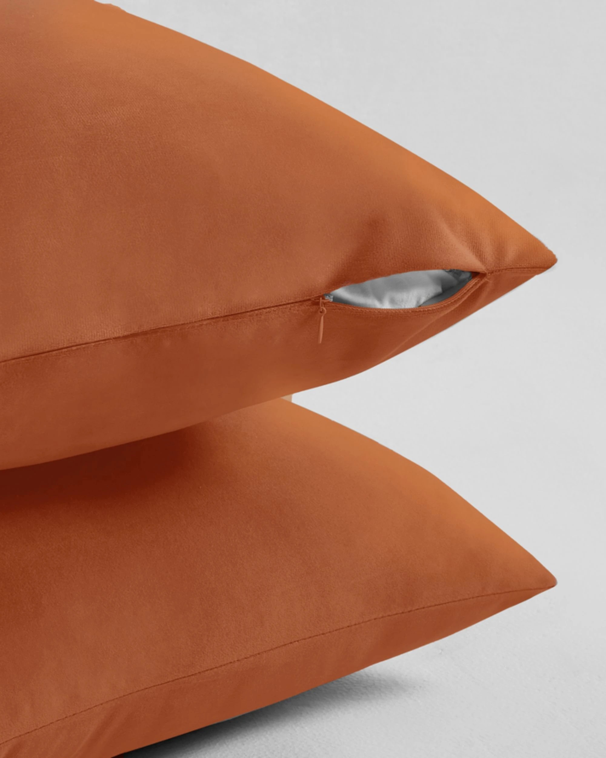 2 Gioia Casa 2-Pack Velvet European Pillowcases - Terracotta, 2 of 2