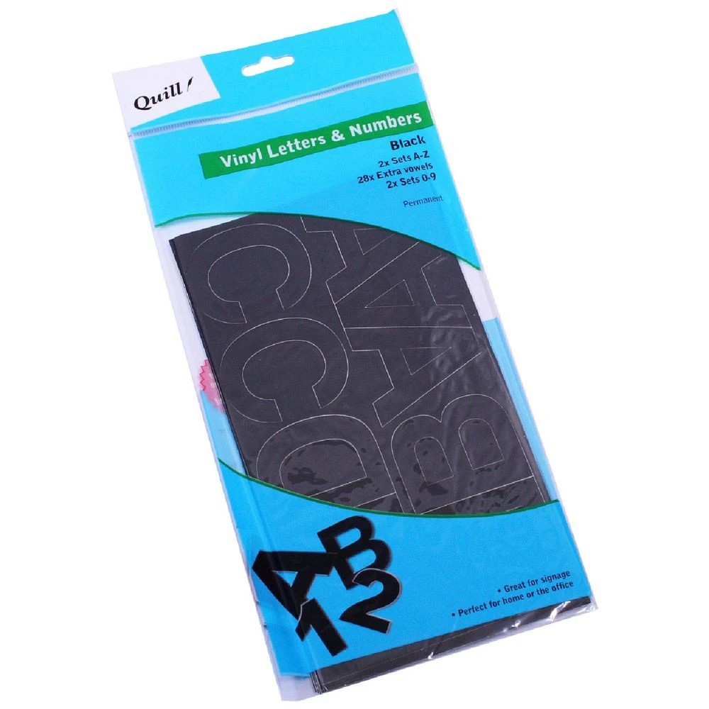 1 Quill Poster Board Vinyl Stickers Black 100 Pack, 1 of 1