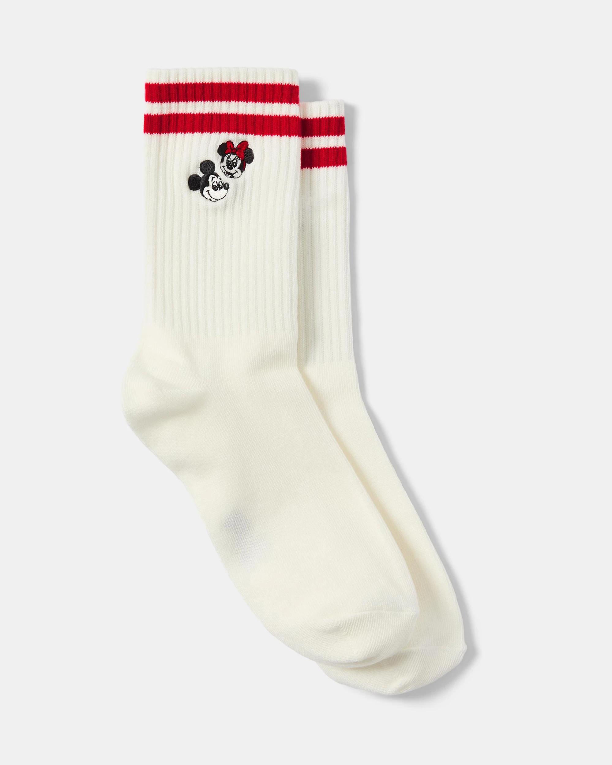 1 Disney Mickey Mouse License Crew Socks Mickey Red, 1 of 2