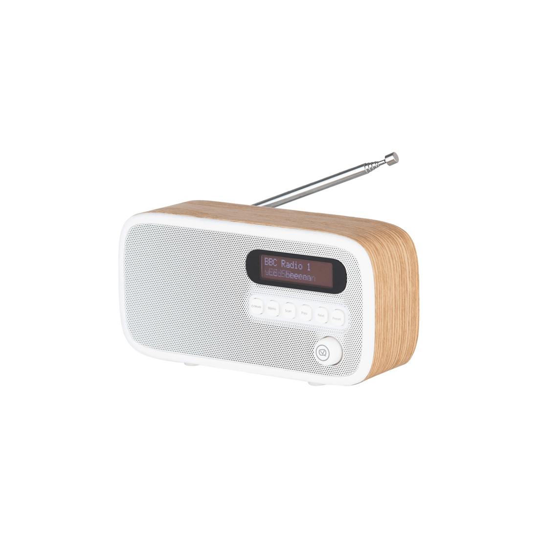 1 VQ Dexter DAB And DAB Plus FM Radio Bluetooth Rechargeable Battery Portable - Brown, 1 of 4