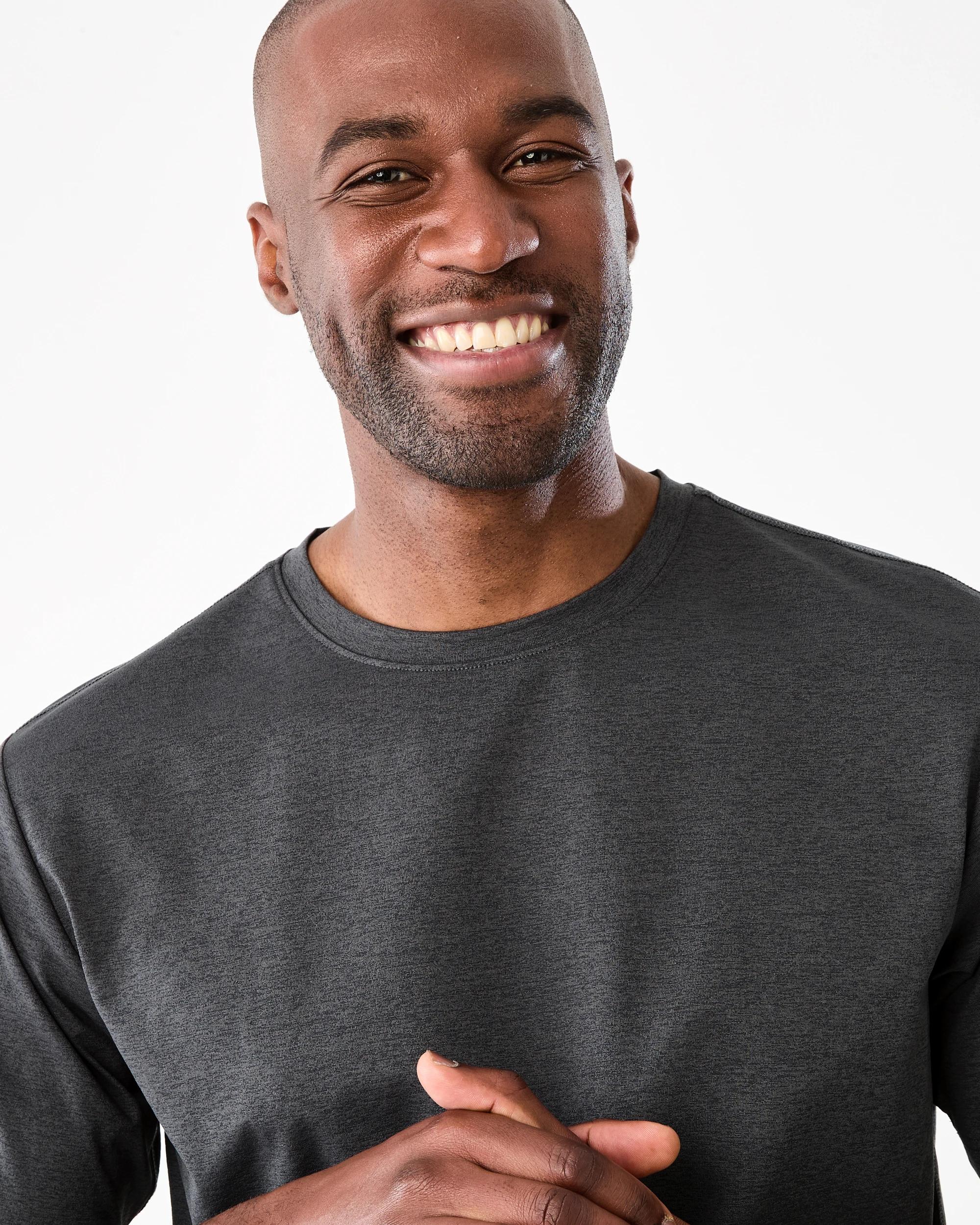 4 Active Mens Regular Training T-shirt Gry Drkish, 4 of 5