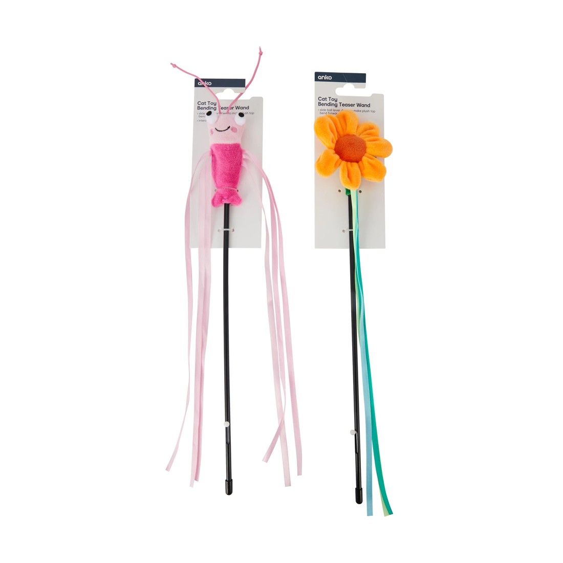 5 Cat Toy Bending Teaser Wand - Assorted, 5 of 6