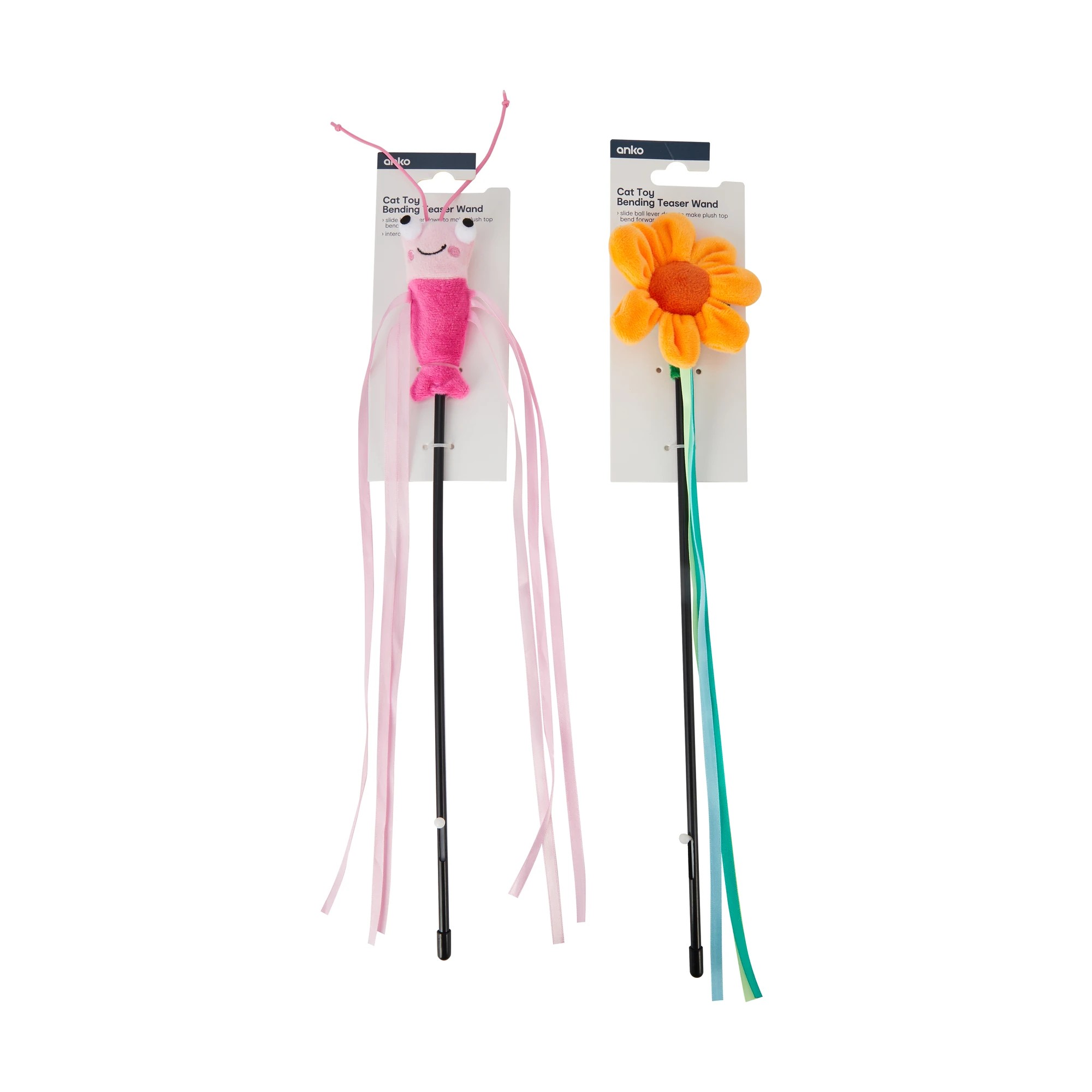 5 Cat Toy Bending Teaser Wand - Assorted, 5 of 6