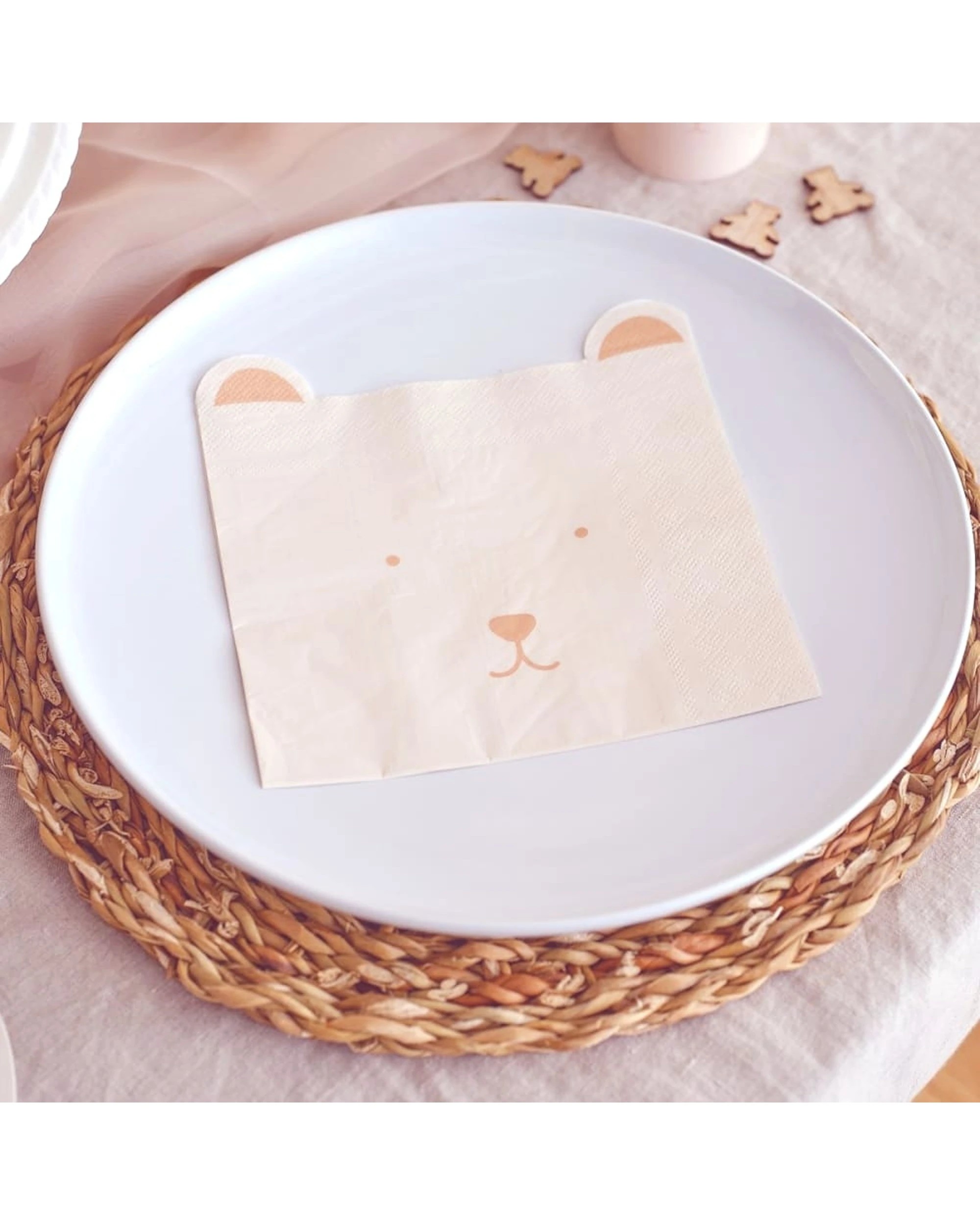 2 Anagram 16pc Teddy Bear Baby Shower Napkins Set Event & Party Supplies - Multi, 2 of 2