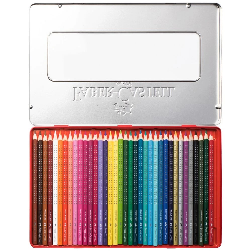 3 Faber-Castell Colour Grip Triangular Pencils Tin 36 Pack, 3 of 7