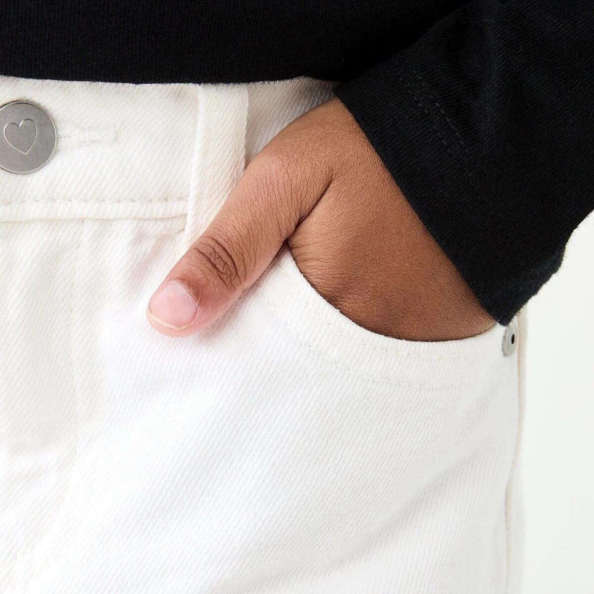 4 Wide Leg Denim Jeans Prtn White, 4 of 8