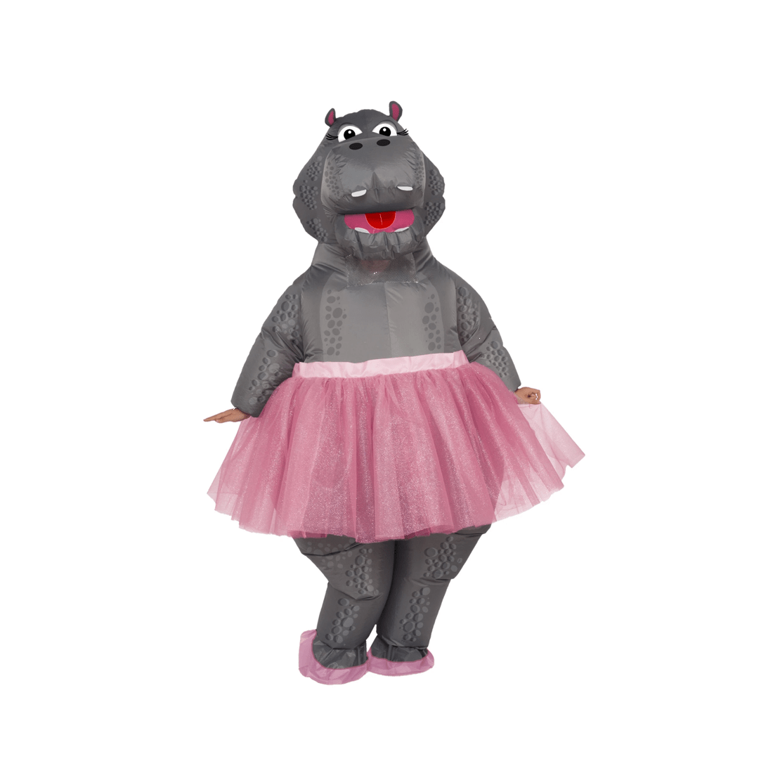 1 Rubies Deerfield Inflatable Ballerina Hippo Adult Costume, 1 of 3