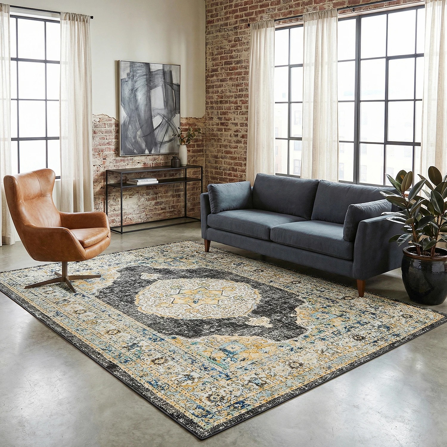 1 Common Ground Rugs Era 955 290x200 cm Rug - Black, 1 of 8