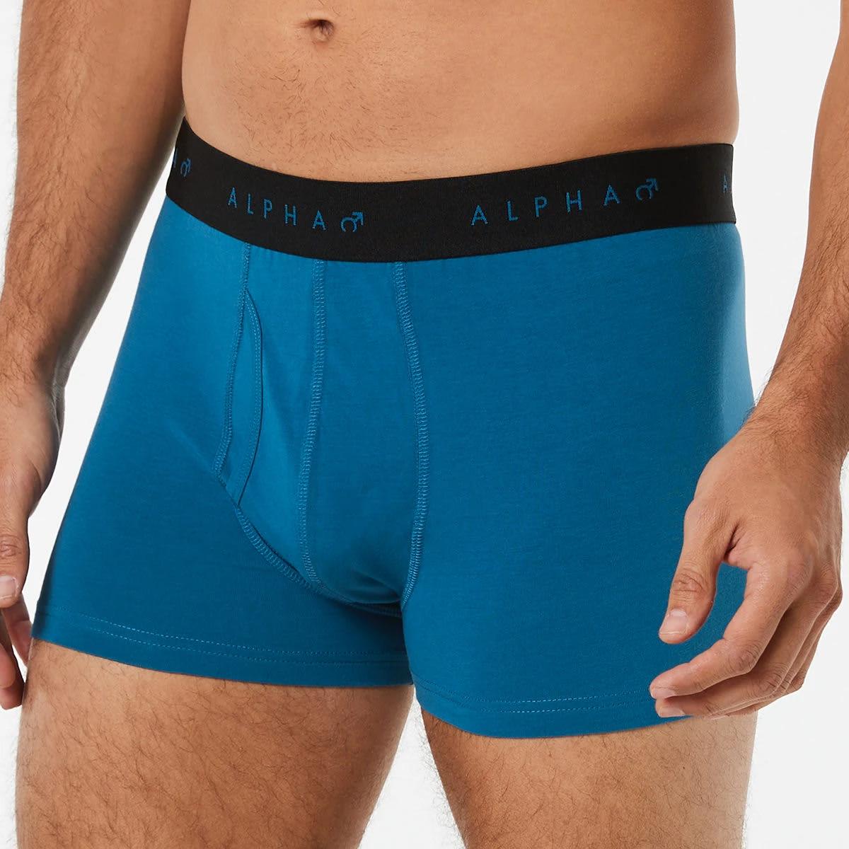 5 3 Pack Fly Front Plain Trunks Blues, 5 of 8