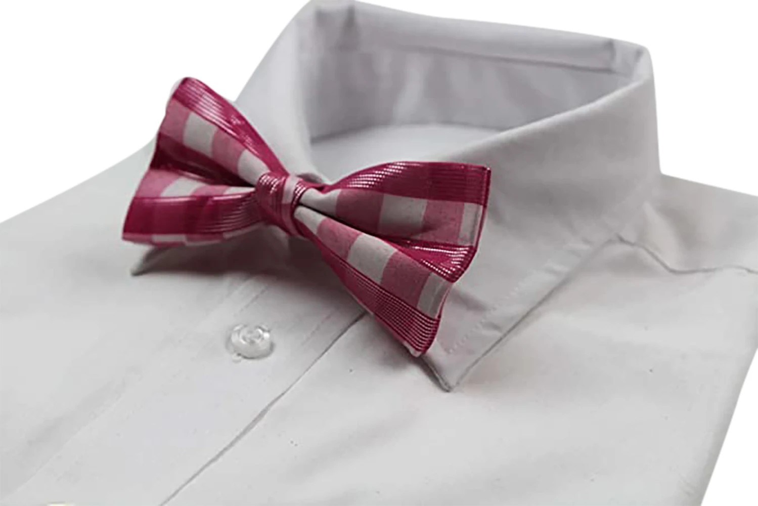 5 Zasel Mens Pink & White Cotton Bow Tie - Multi, 5 of 5