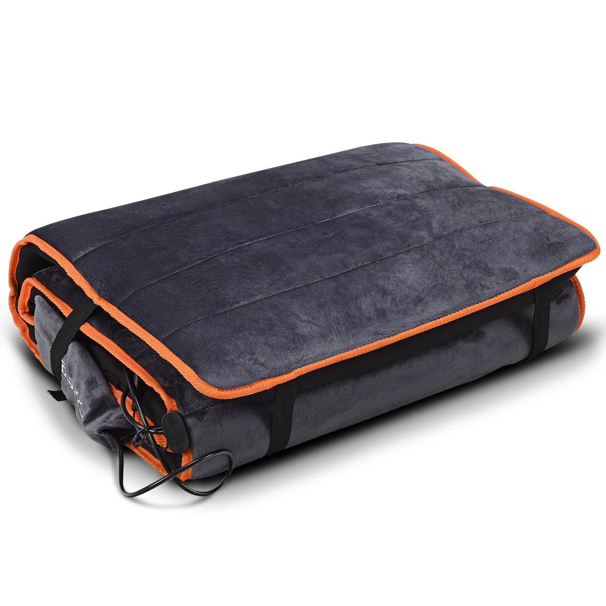 1 Costway 10 Motors Full Body Massager w/Heat Plush Massager Mat, 1 of 4